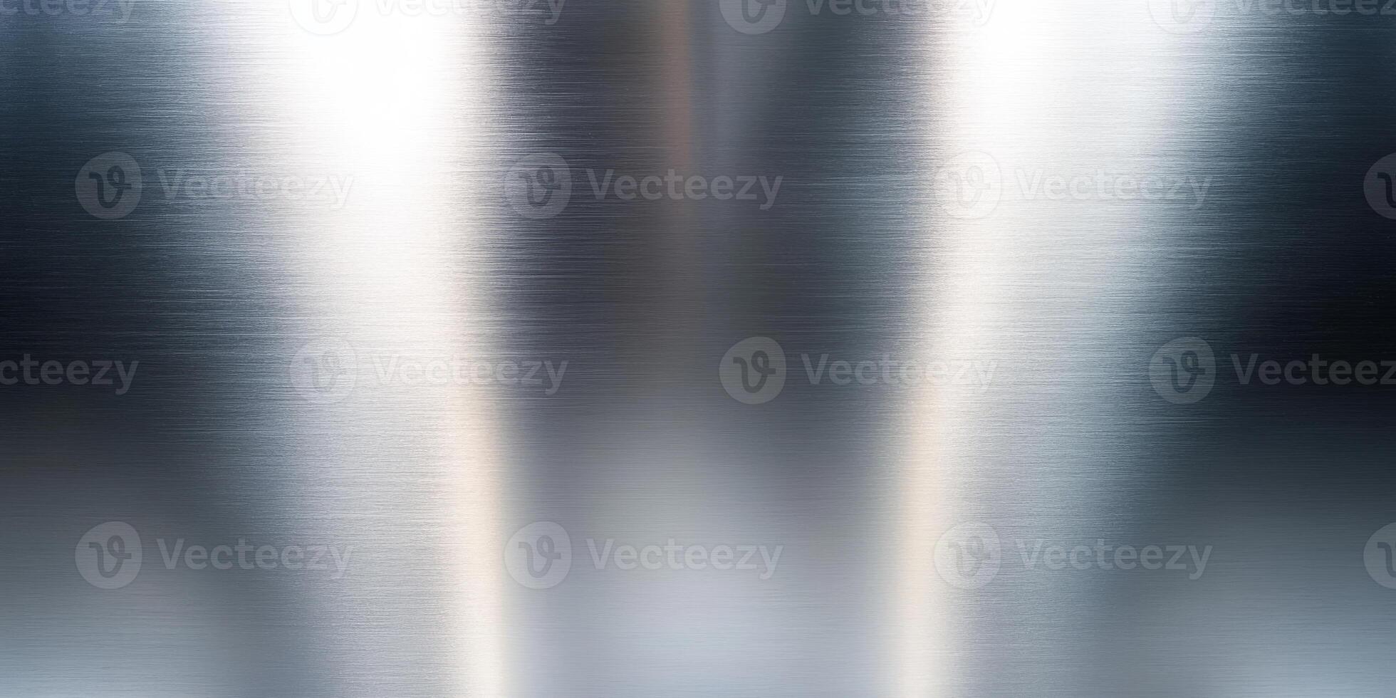 This image showcases a brushed metallic silver texture, featuring a smooth, highly reflective surface that is perfect for application in various industrial and modern design contexts and projects photo