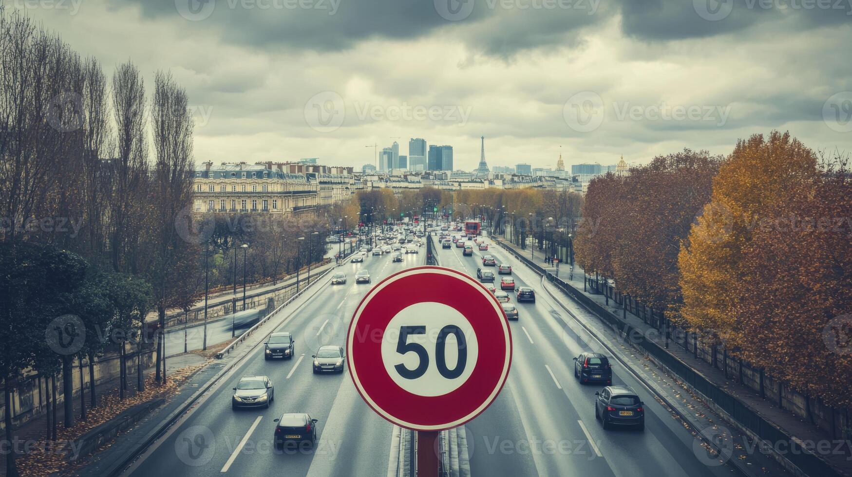 Paris has enacted a law setting a speed limit of 50 kmh on the Beltway to reduce cars and enhance road safety, reflecting the citys commitment to sustainable mobility for residents and visitors photo