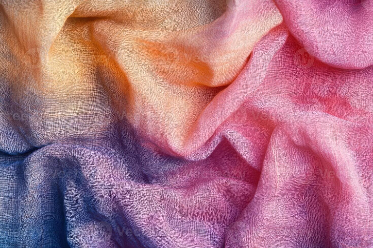 Vibrant and incredibly soft fabric textures beautifully showcasing a stunningly rich gradient of colors photo