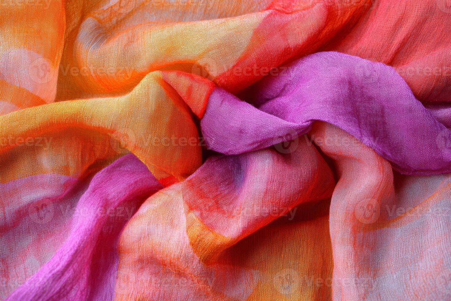 This is a beautiful blend of vibrant hues showcased in a soft fabric that is ideal for fashion and textile design photo