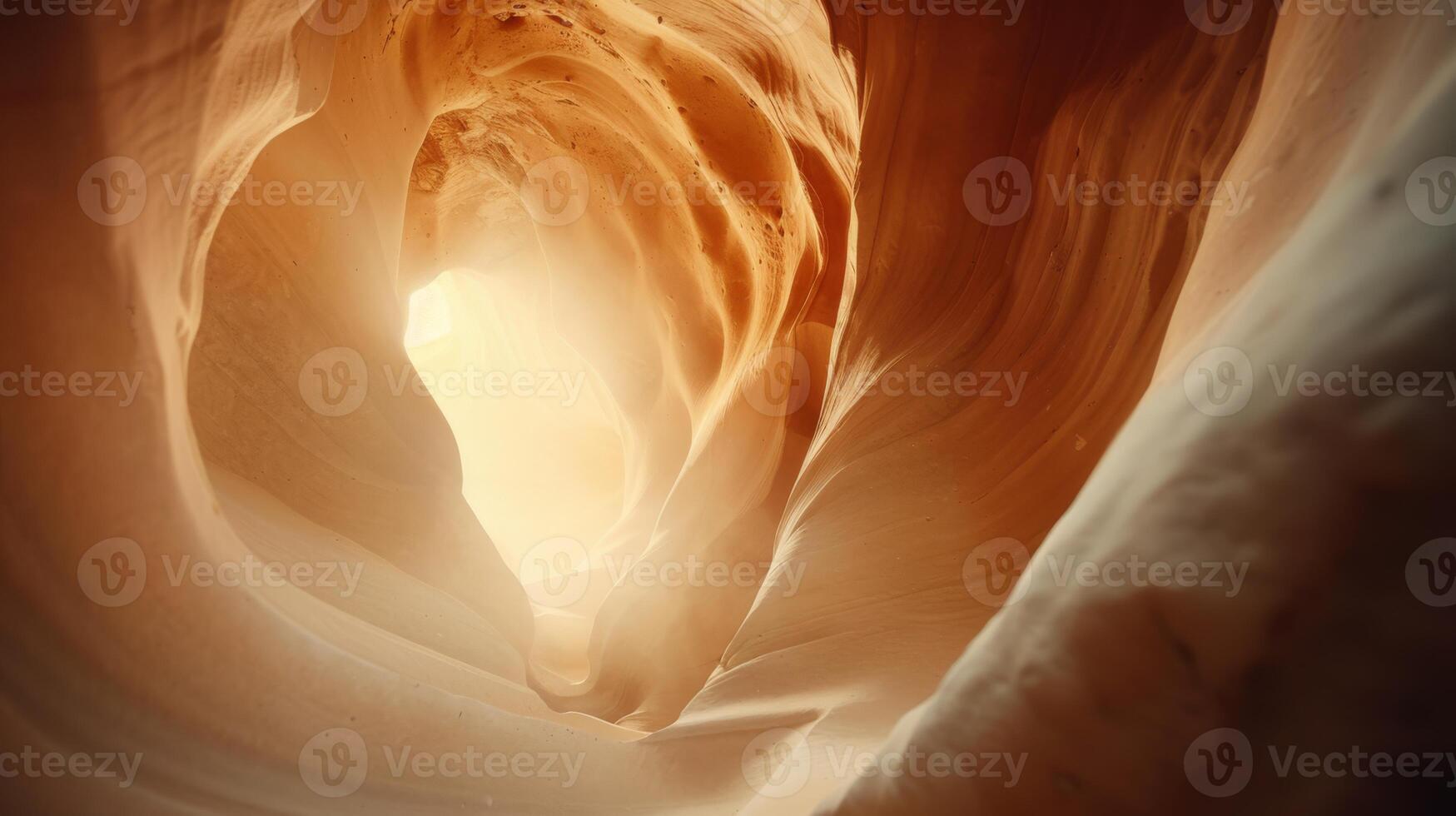The cave exudes a mystical vibe with glowing light and smooth sandstone walls, creating an enchanting atmosphere photo