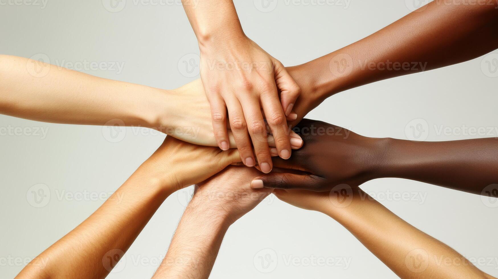A diverse group of hands symbolizes unity in advocating for equitable healthcare access, empowering all communities to achieve better health outcomes and ensuring no one is left behind photo