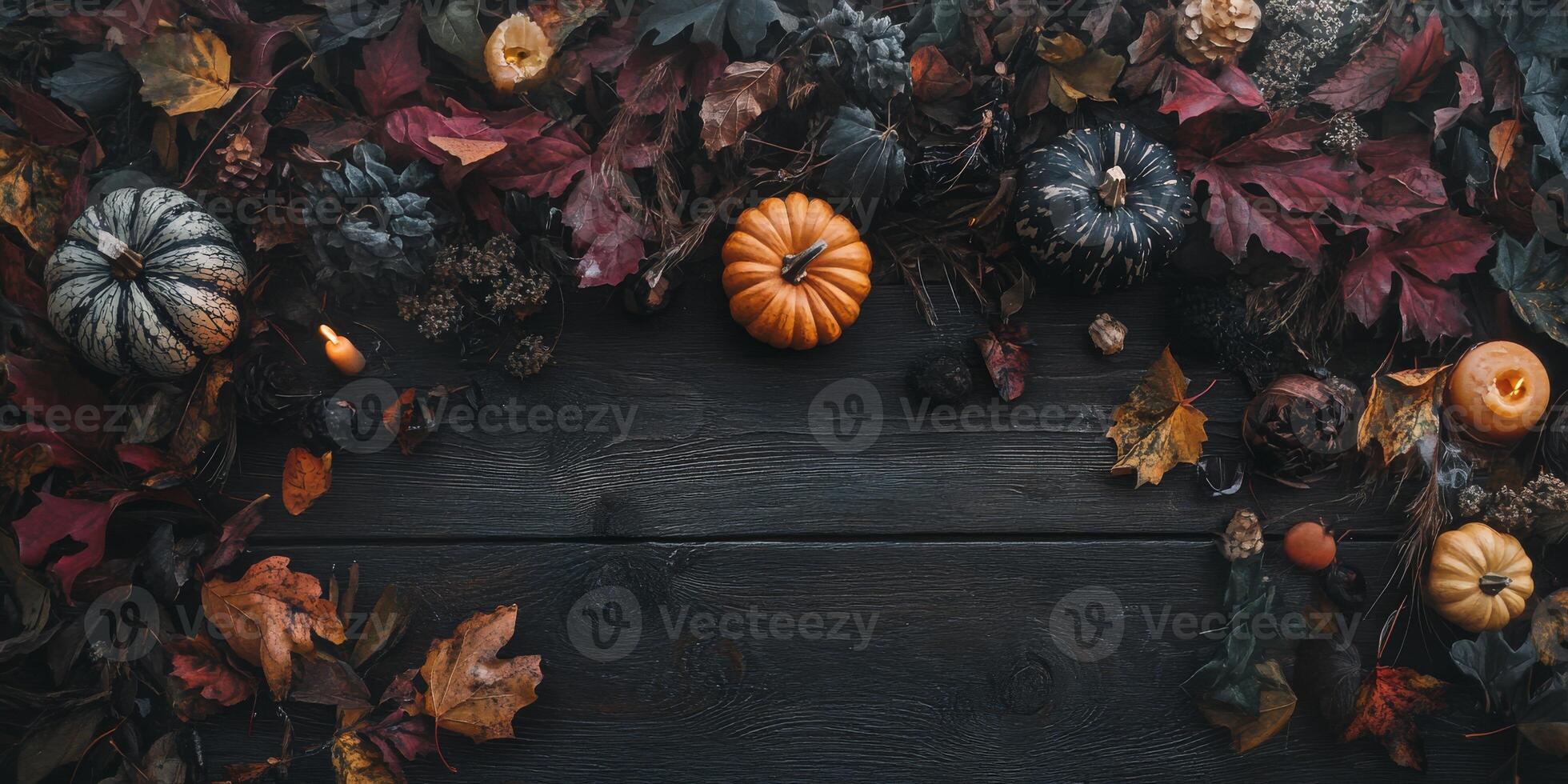 Experience an enchanting autumn with vibrant pumpkins, colorful leaves, and spooky elements, creating a lively atmosphere perfect for joyful celebrations during this delightful season photo