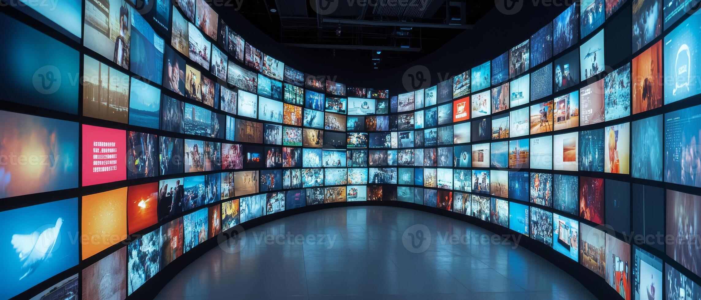 A captivating multimedia streaming wall that showcases an array of colorful and vivid channel images, meticulously designed to create immersive entertainment experiences for viewers everywhere photo