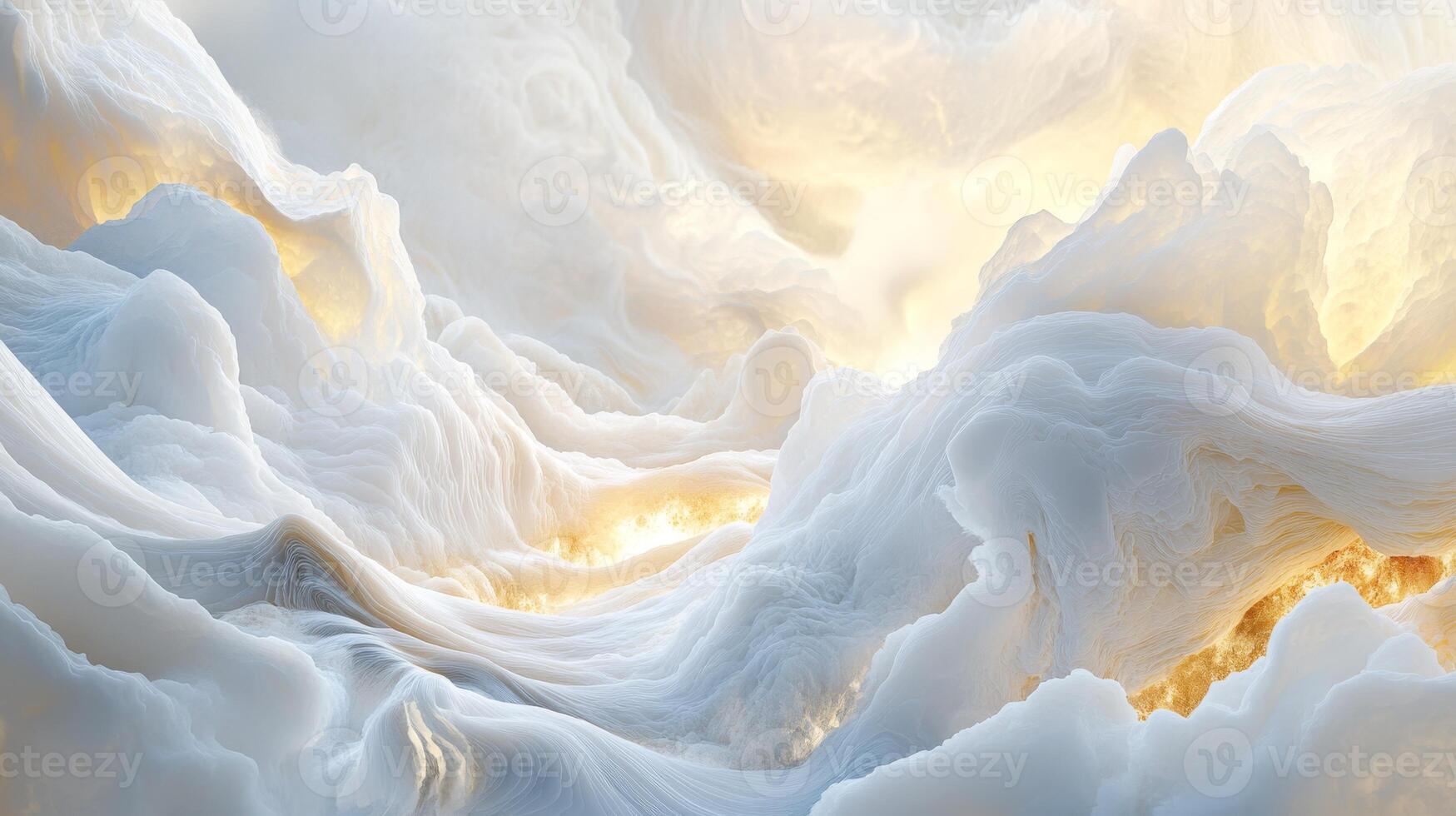 Embark on a journey through a mesmerizing fantasy landscape of swirling clouds and golden light, capturing the essence of natures surreal and breathtaking beauty in an enchanting setting photo