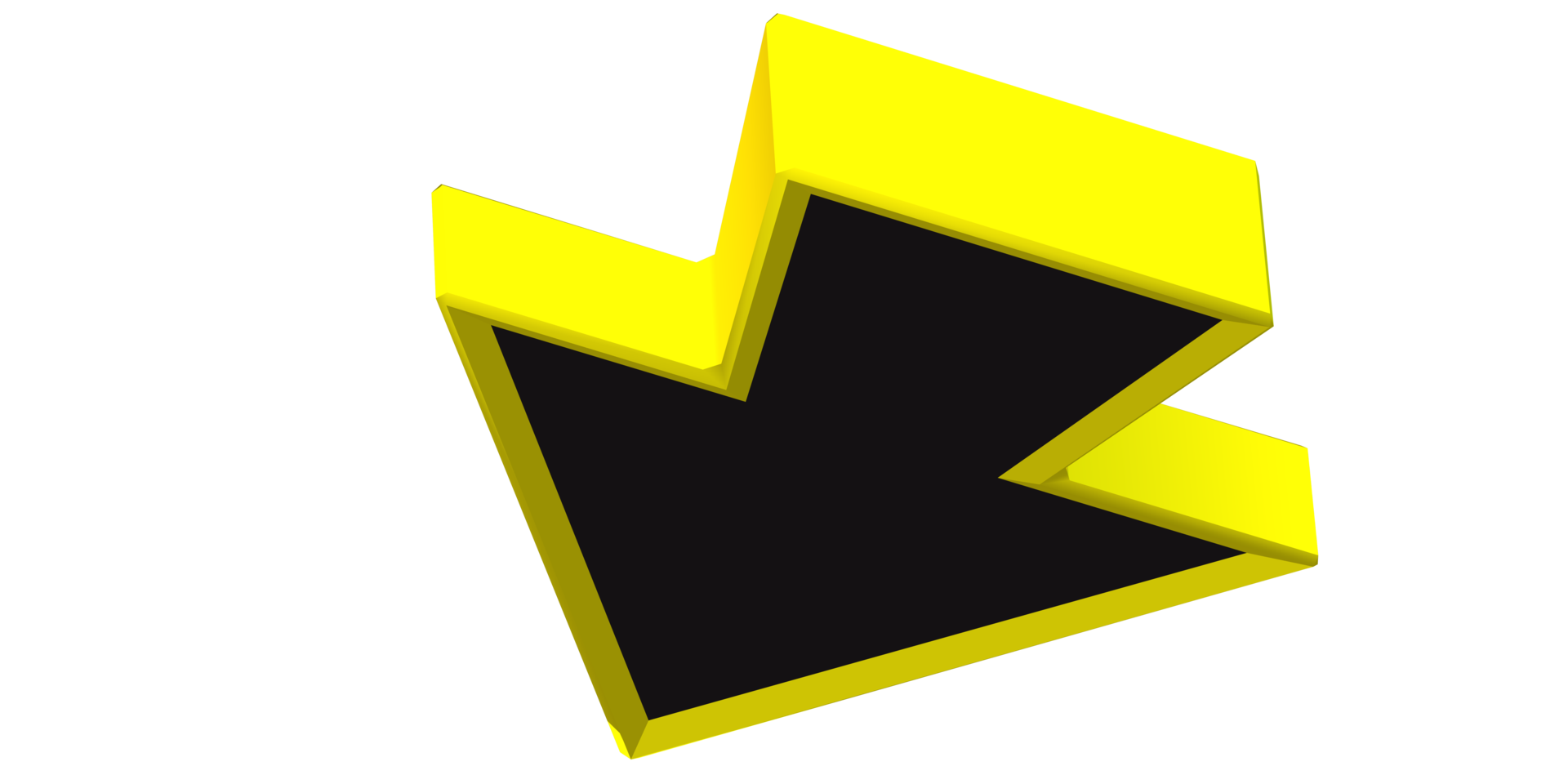 Realistic 3D Pointer Arrow png