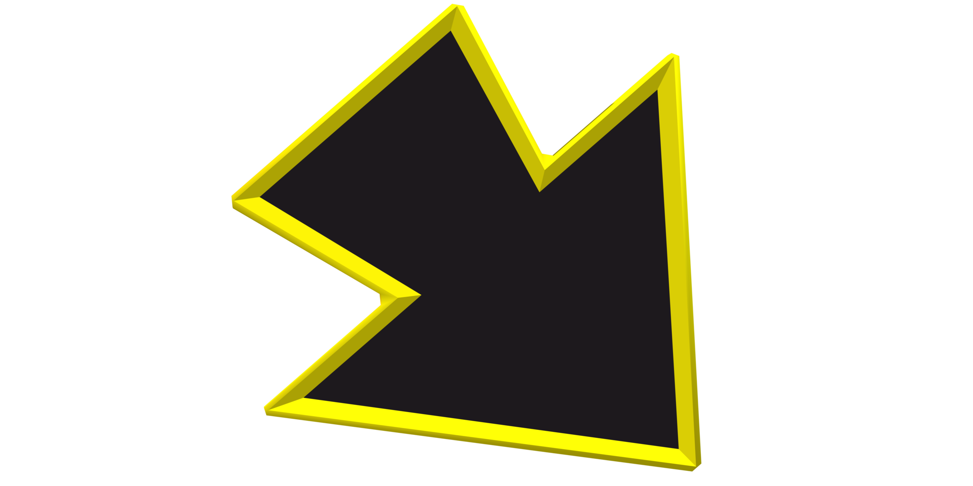 Dark 3D Arrow Design png