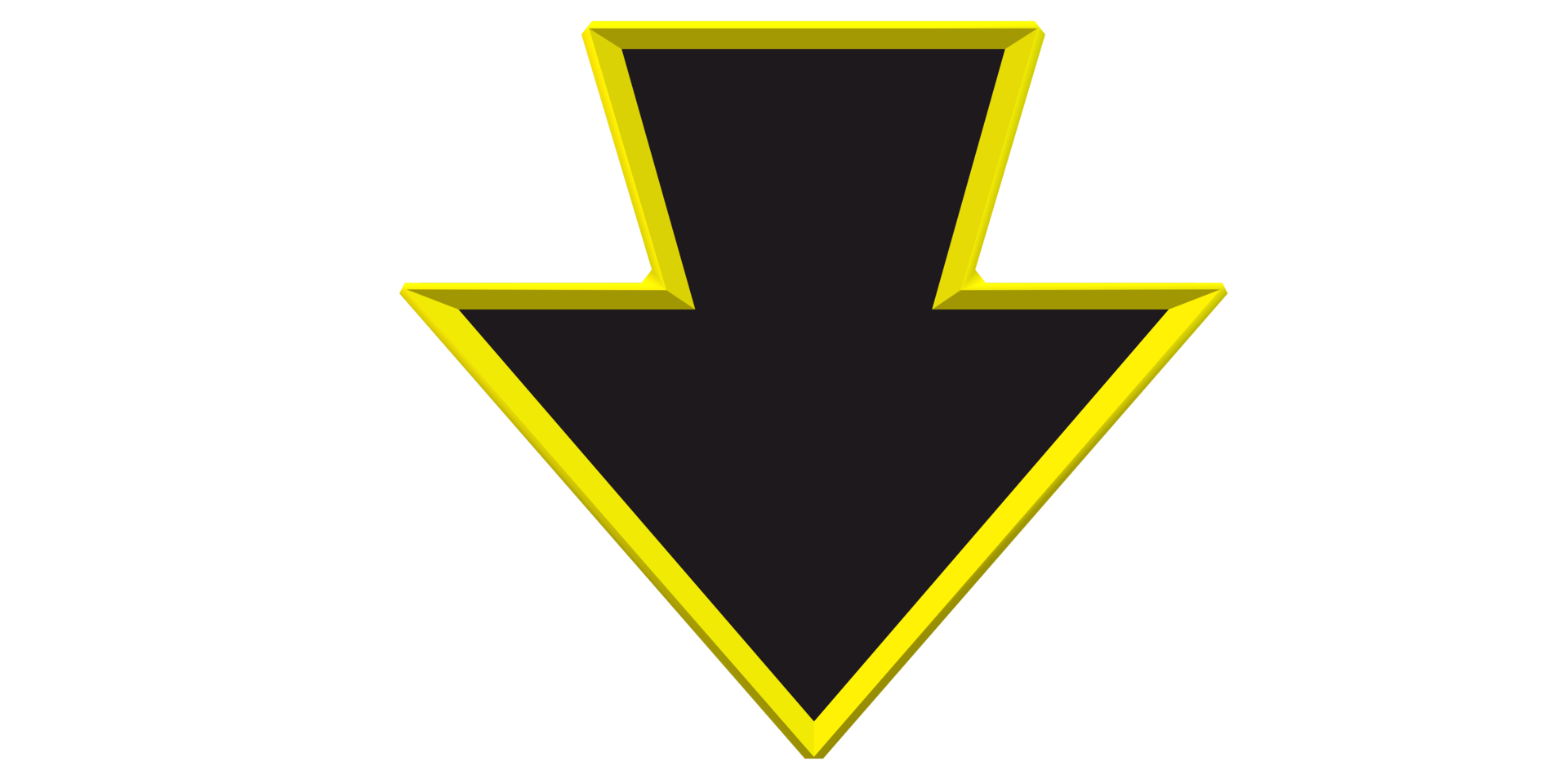 Stylish 3D Arrow Sign png