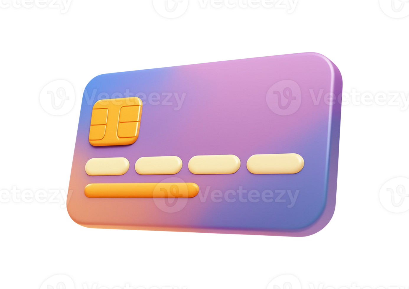 A credit card with a transparent background png