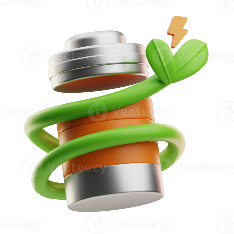 Battery Sustainable energy illustration 3D png