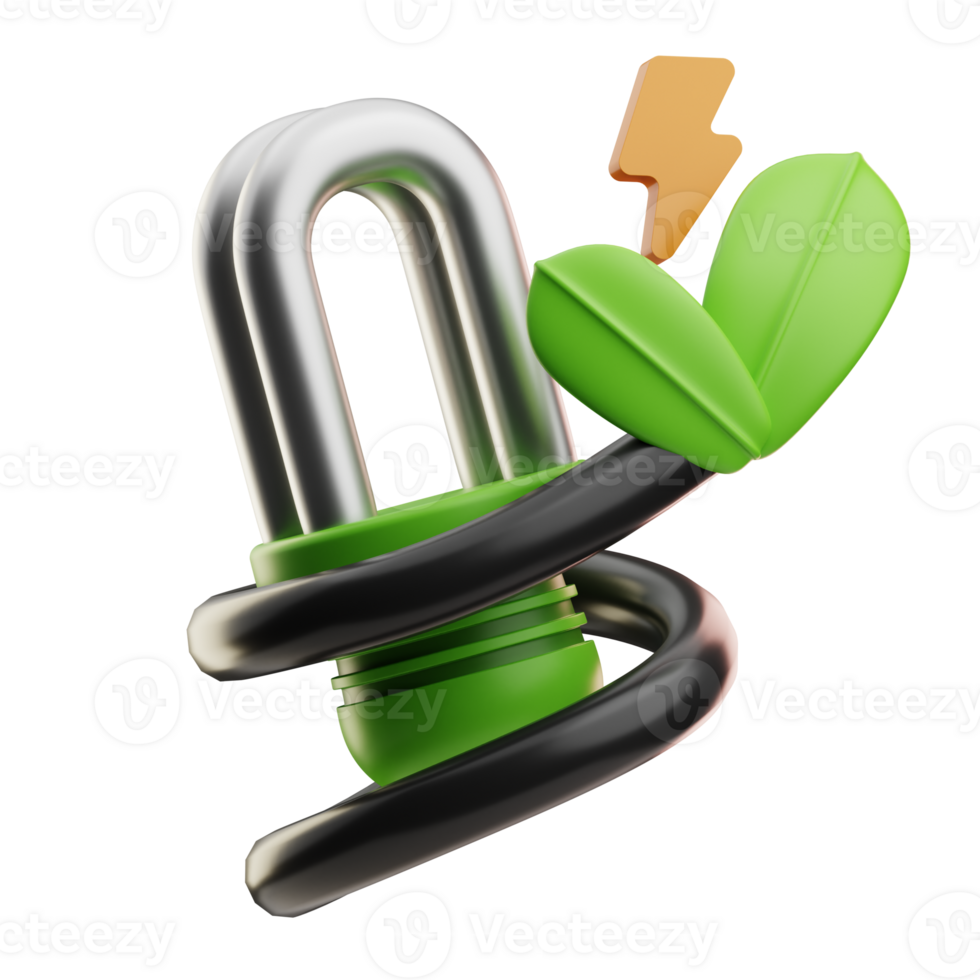 Energy Saving Ligh Sustainable energy illustration 3D png