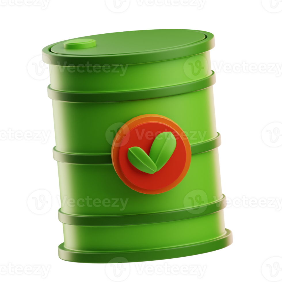 Bio Sustainable energy illustration 3D png