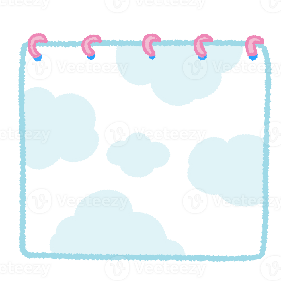 cute cloud sticky note png
