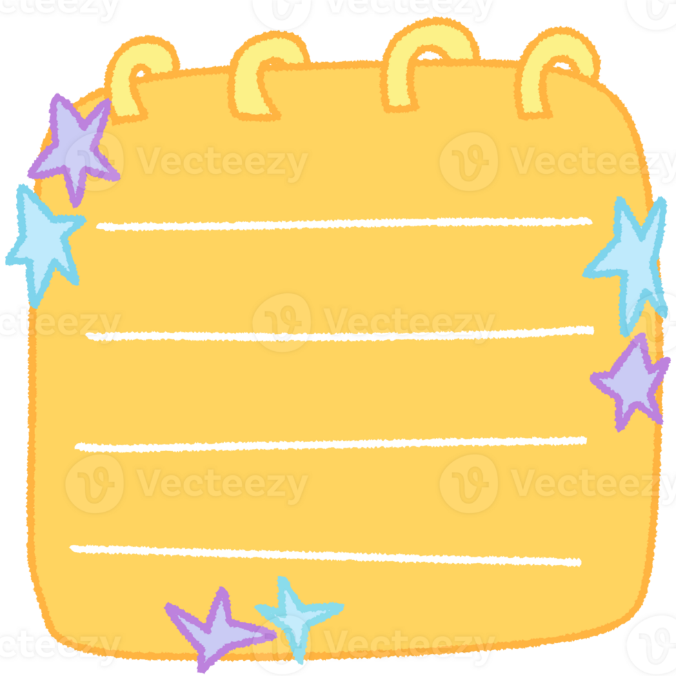 cute star sticky note png