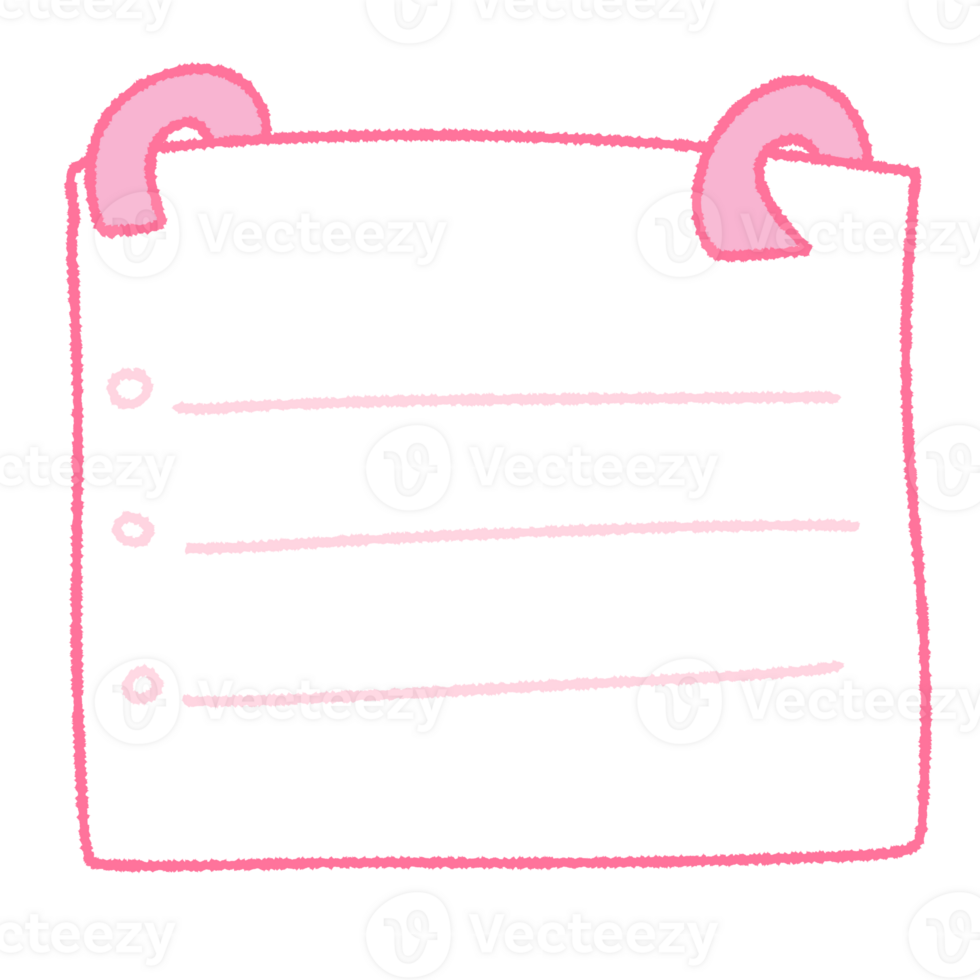 cute note list frame png