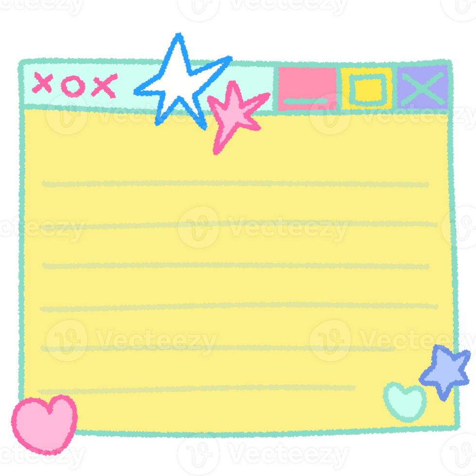 cute browser note frame png