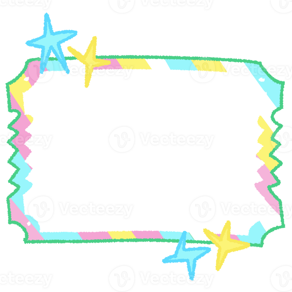 cute star note frame png