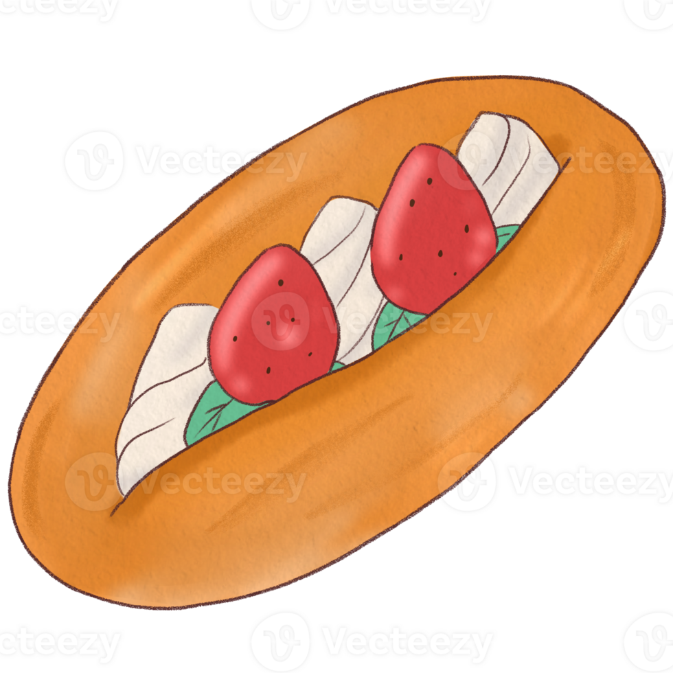 strawberry cream bread bakery png