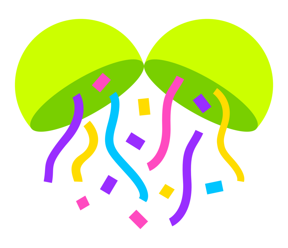 Confetti Ball Icon Flat Design png
