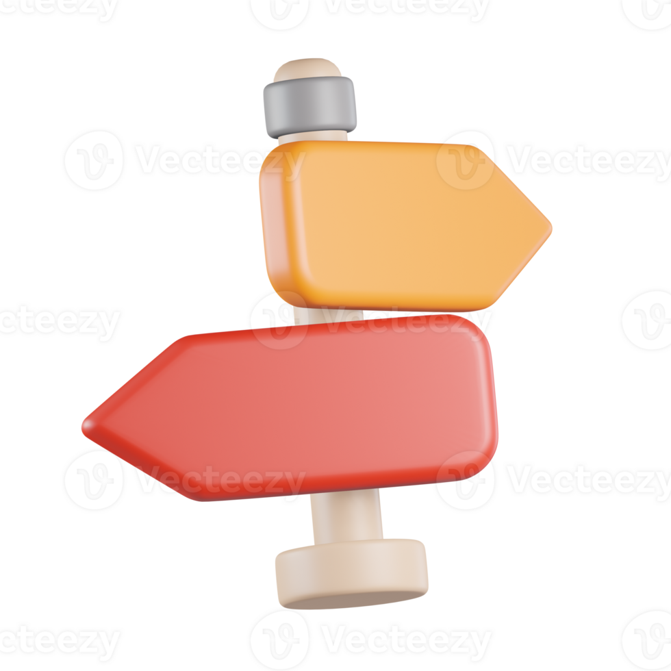 Direction Sign 3D Icon png
