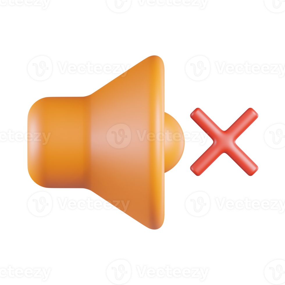 Mute 3D Icon png