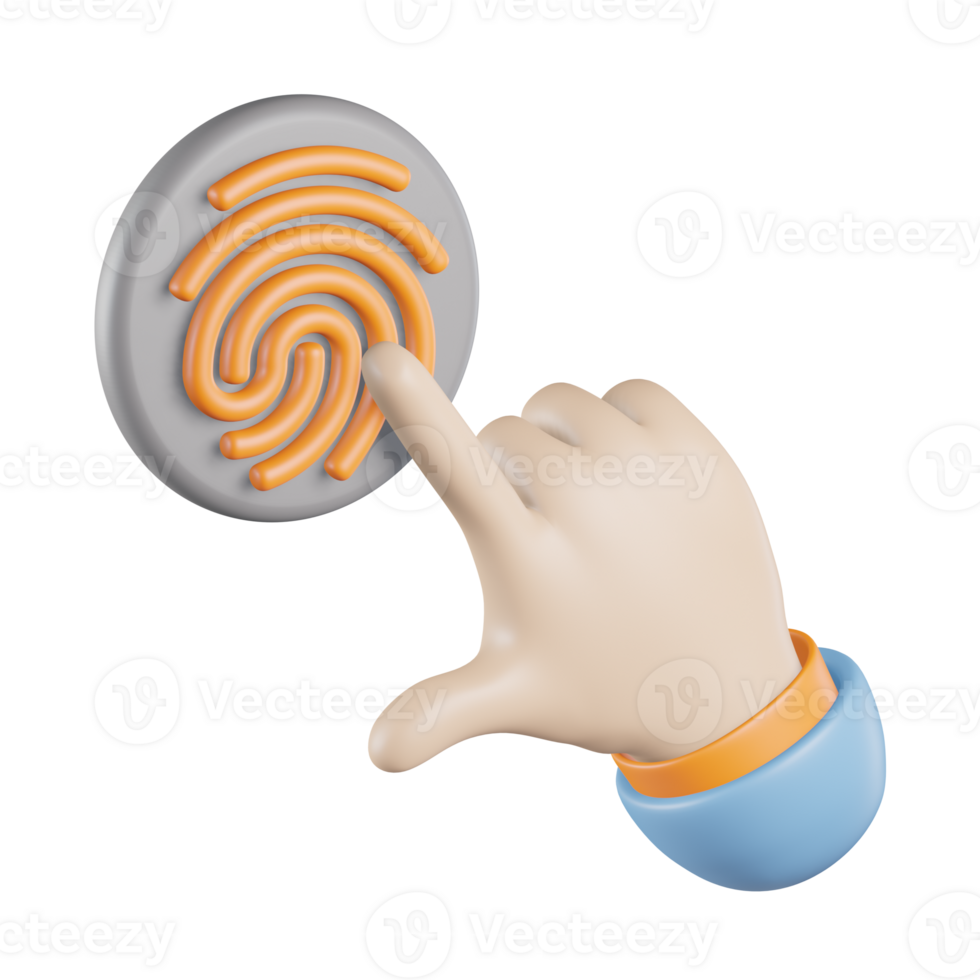 Human Fingerprint 3D Icon png