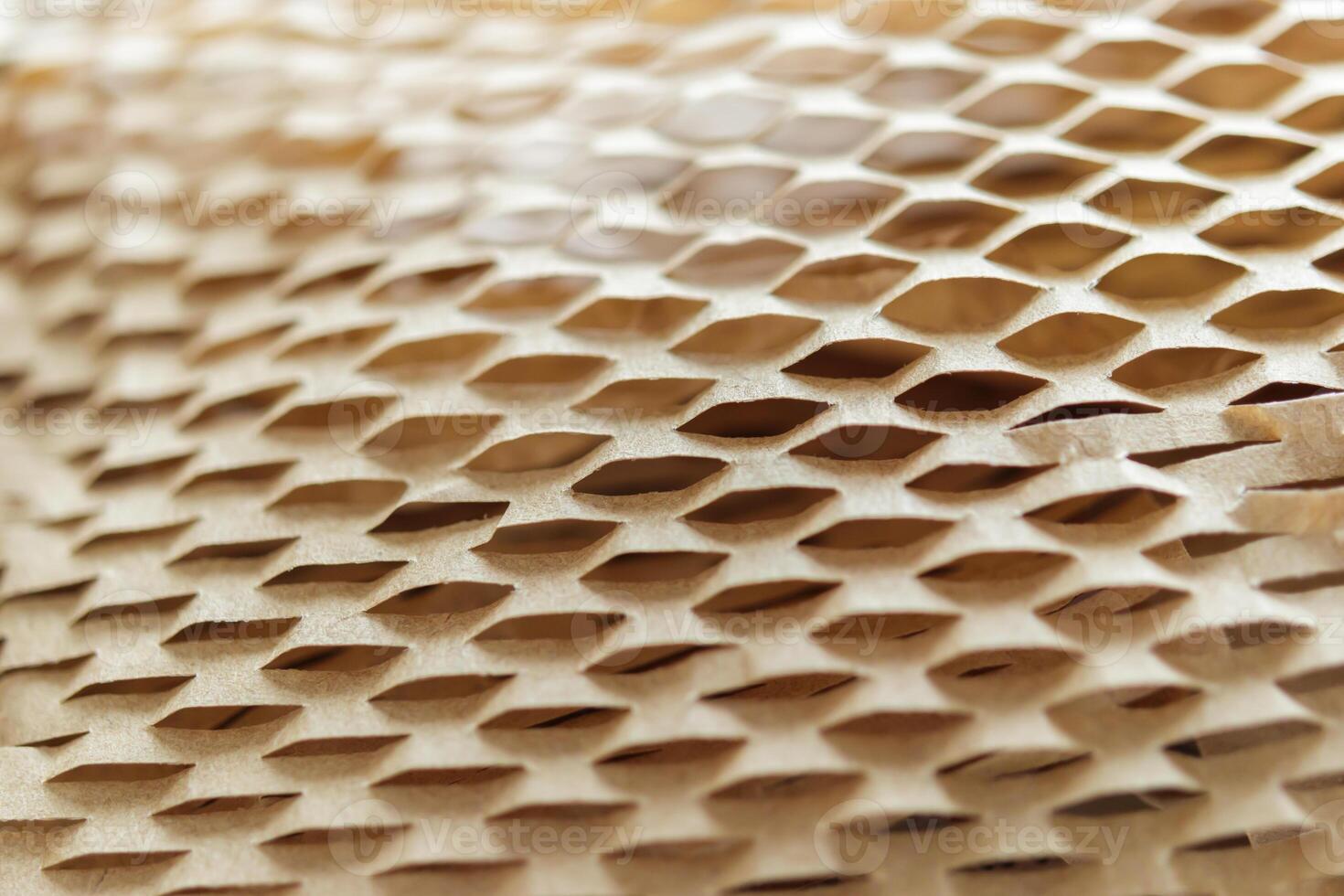 Eco friendly brown paper honeycomb wrap for product packaging parcel carton box photo
