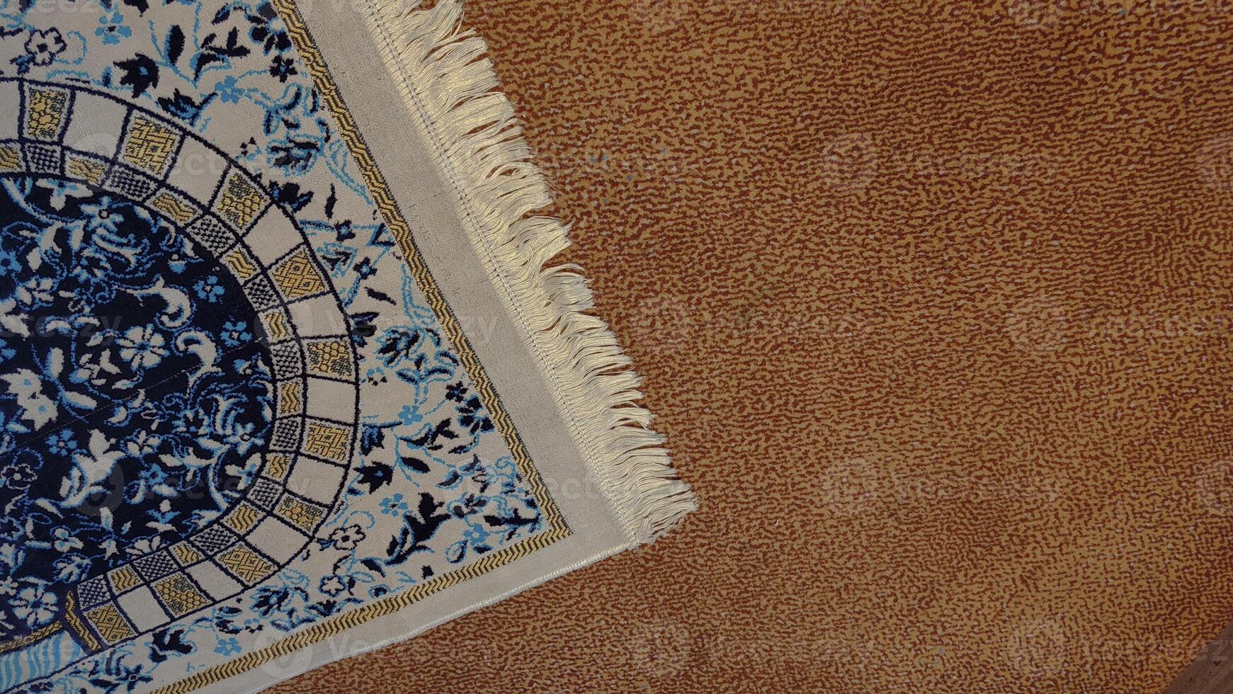 Sajadah. The prayer mat is used as a base when praying the Muslims. photo