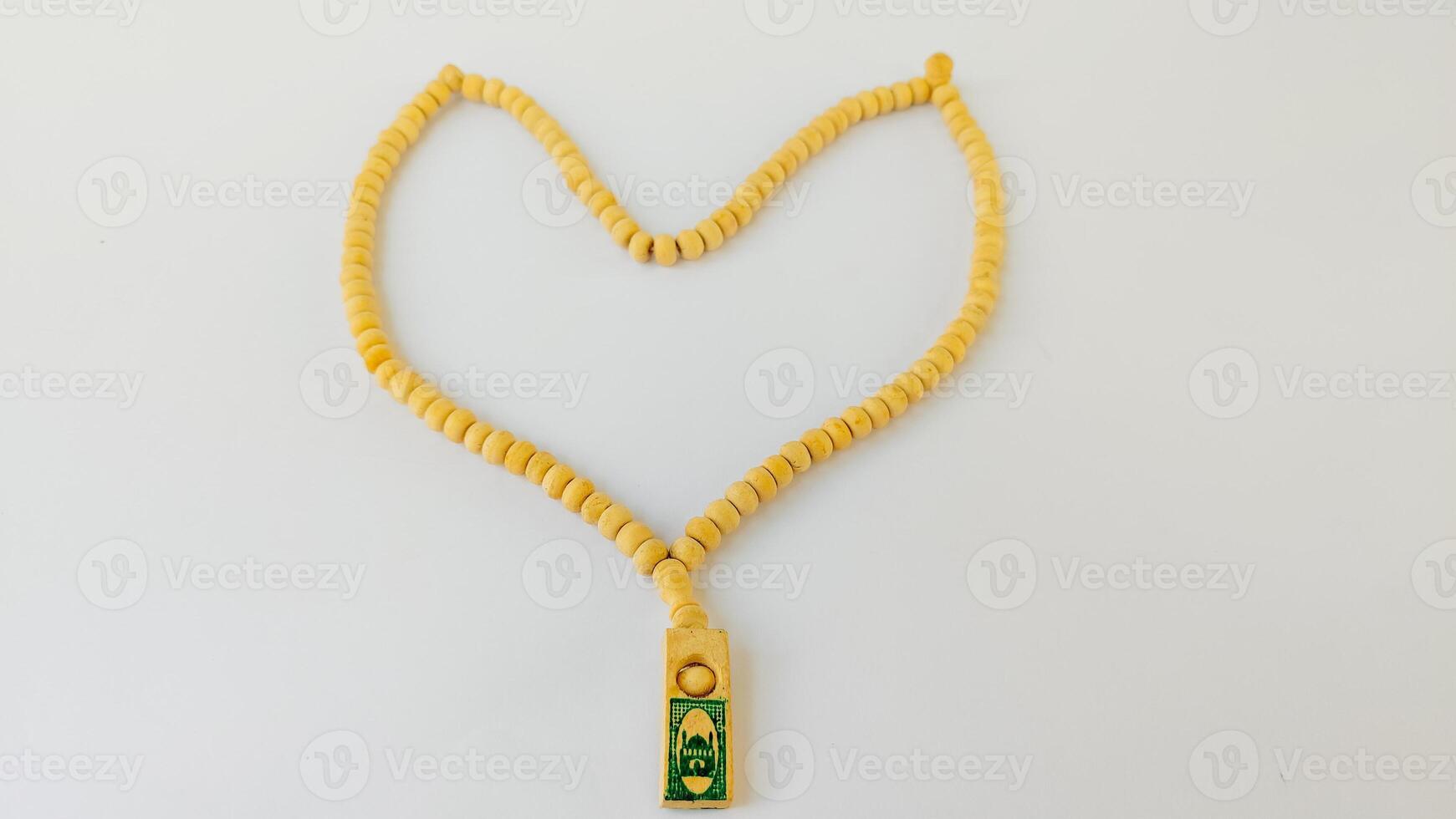 holy , tasbih. for moslem isolated on white background photo