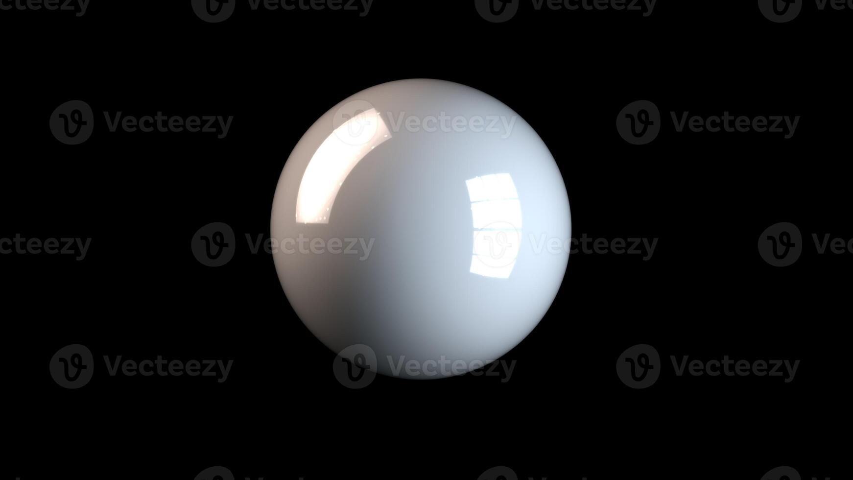 3d rendering of white reflected sphere photo