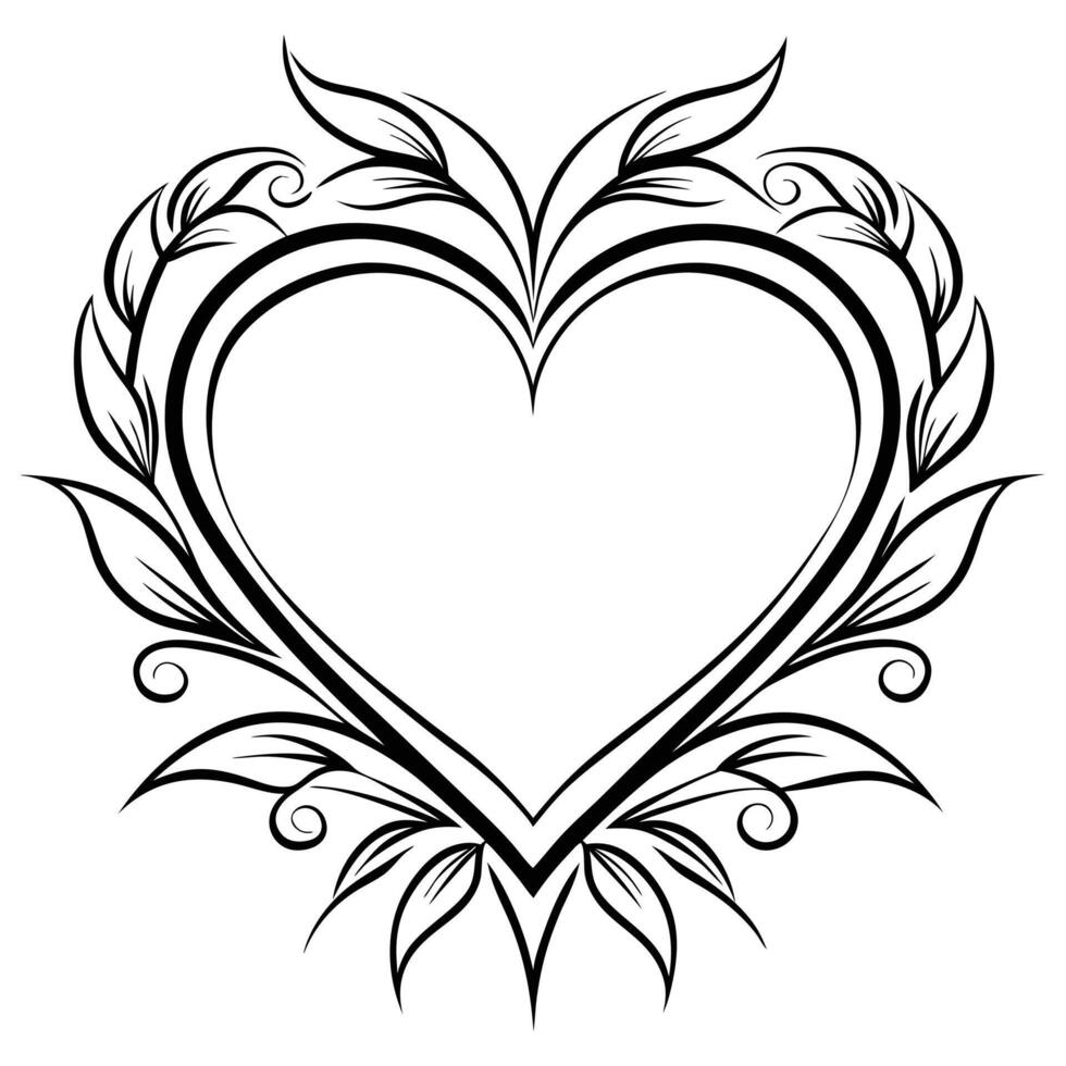 Silhouettes of the Heart vector