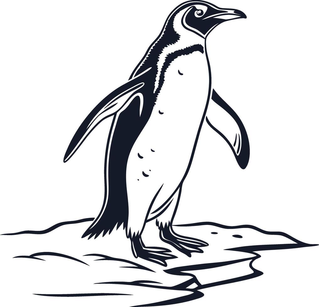 Emperor Penguins' Life Beneath the Ice vector