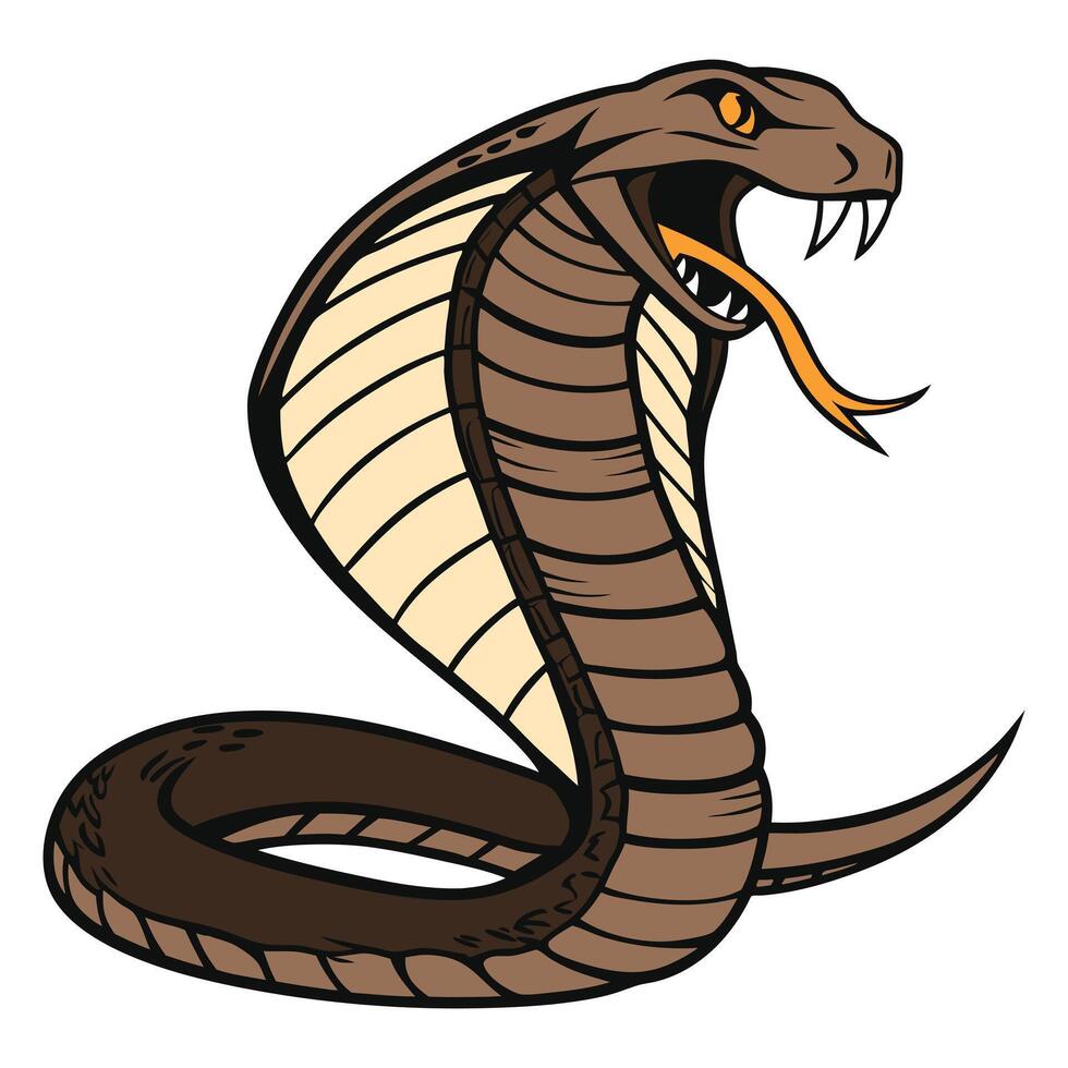 cobra silhouette icon, cobra illustration vector