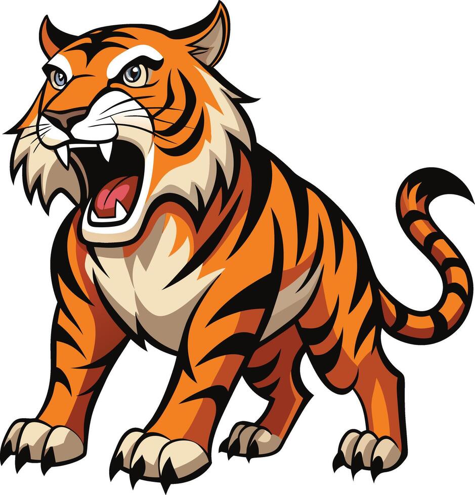 illustration of Tiger vector