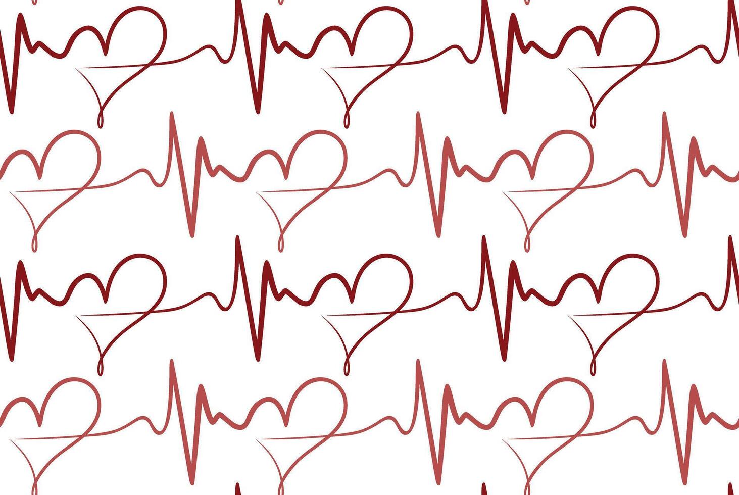 The seamless background with red hearts. vector