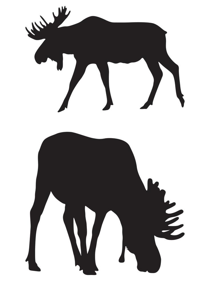 Moose silhouette illustration vector
