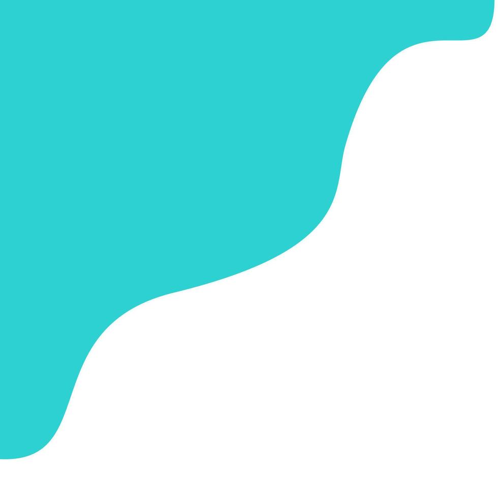 plain blue wave corner for frame editing vector