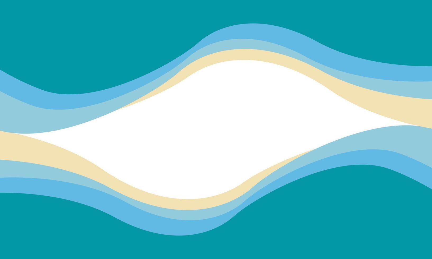the top and bottom wave frames are blue and yellow vector