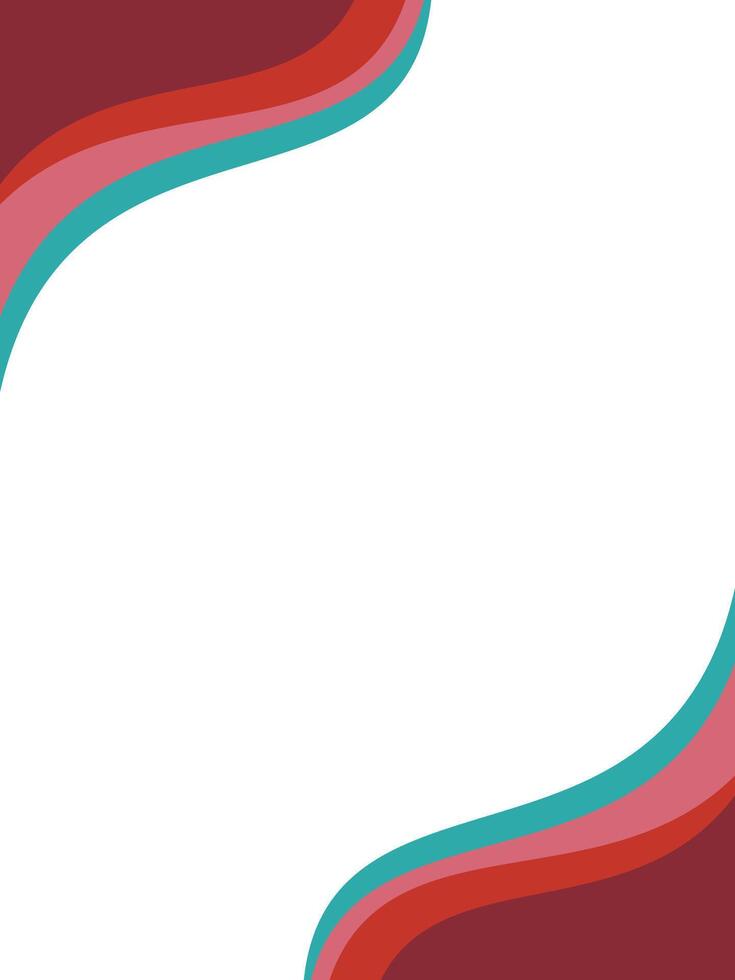 abstract wave frame top and bottom vector