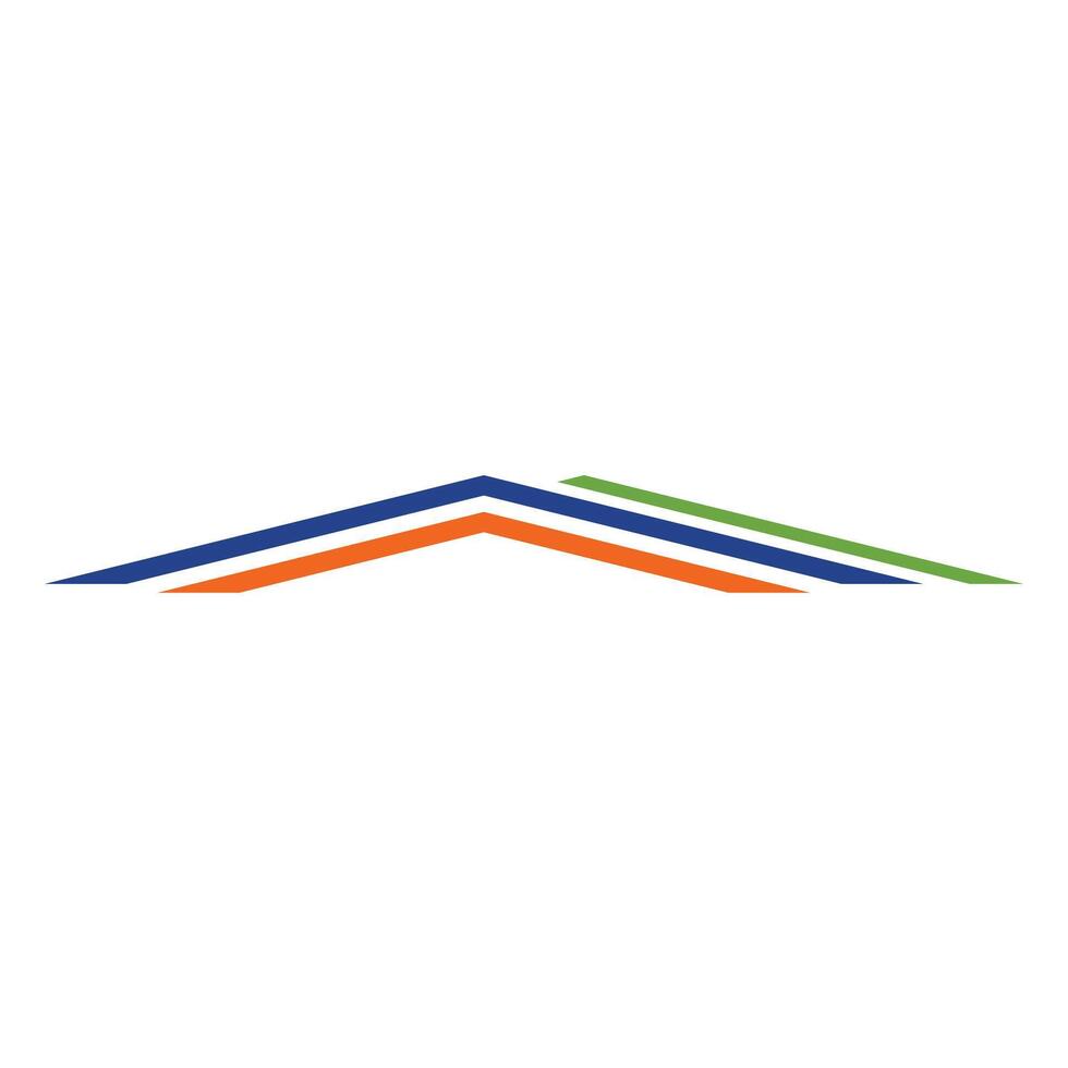 roof line icon logo design template vector