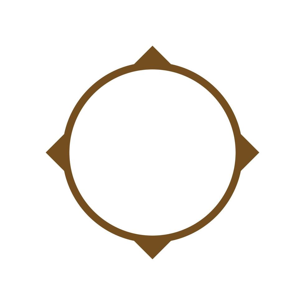 compass rose icon logo design template vector