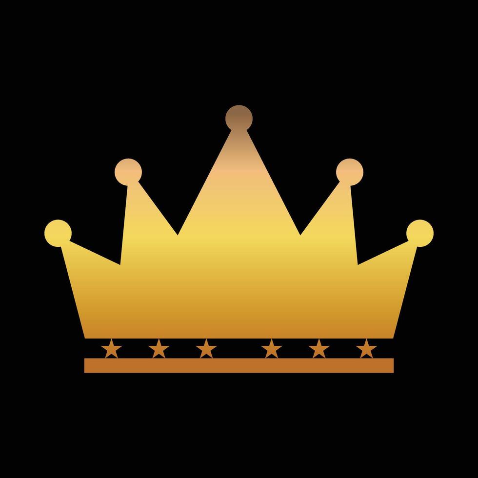golden crown icon logo design template vector