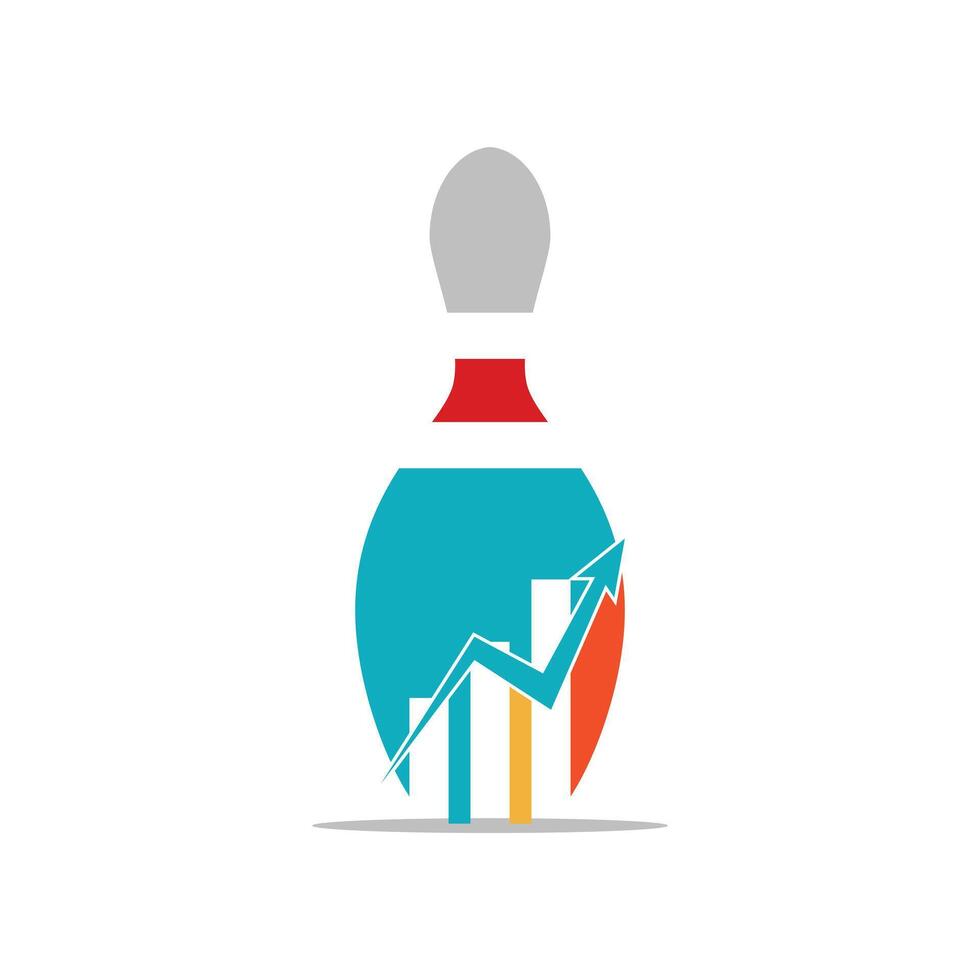 pin bowling business icon logo design template vector