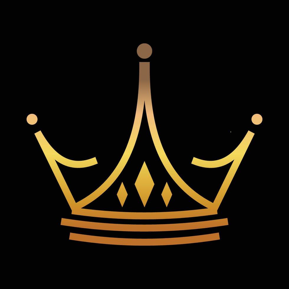 majesty crown icon logo design template vector