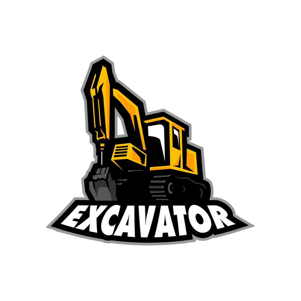 Excavator design logo vector