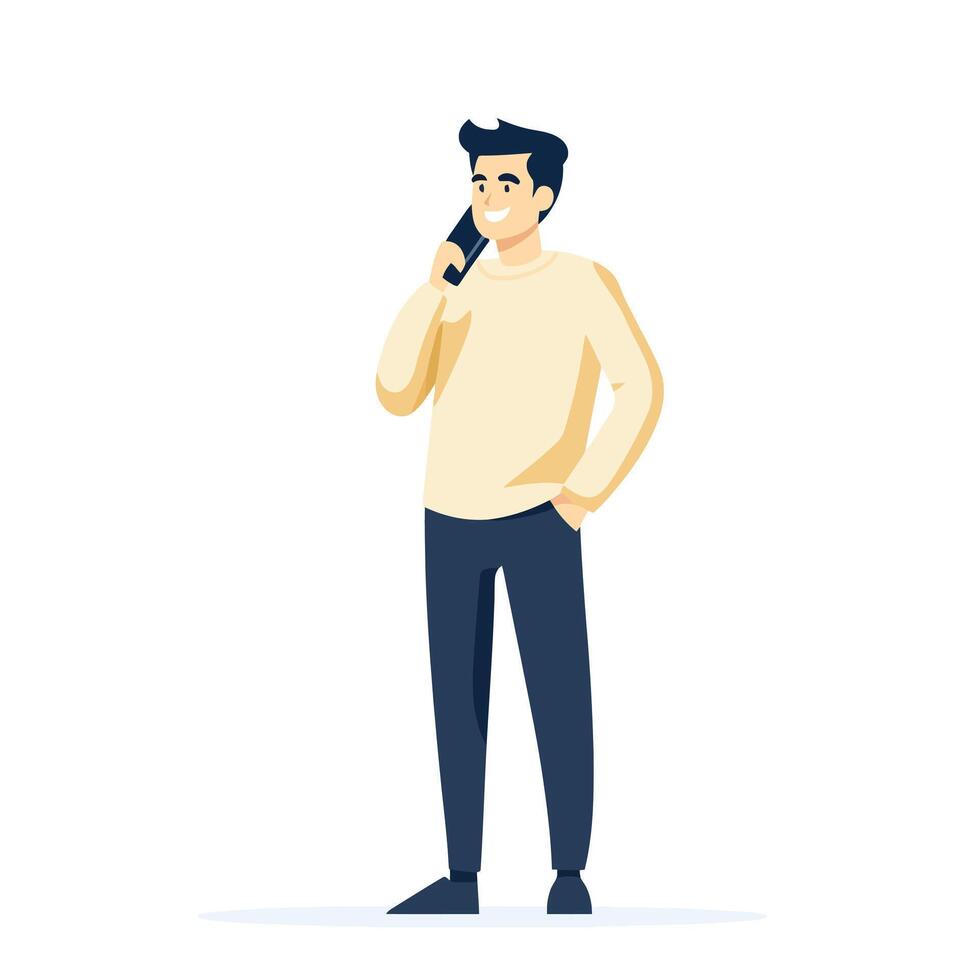Professional Man Talking on the Phone vector