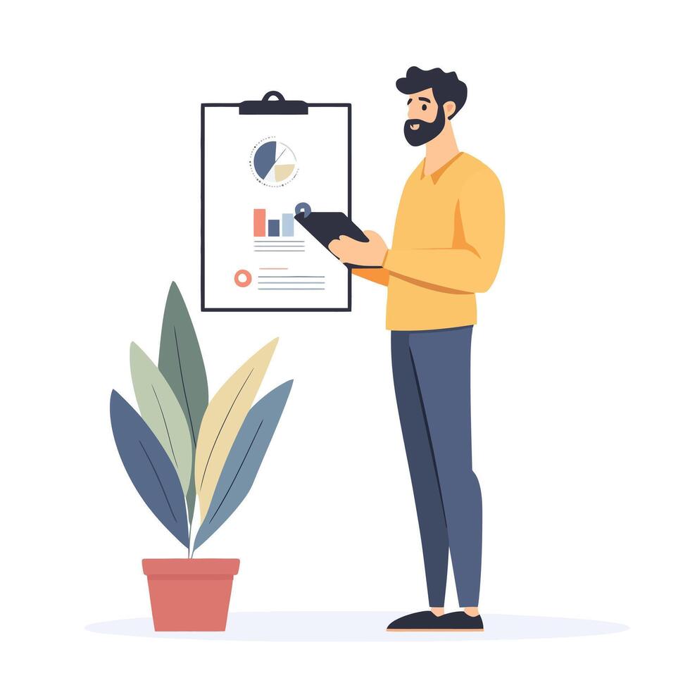 Business Presentation by Professional Man vector