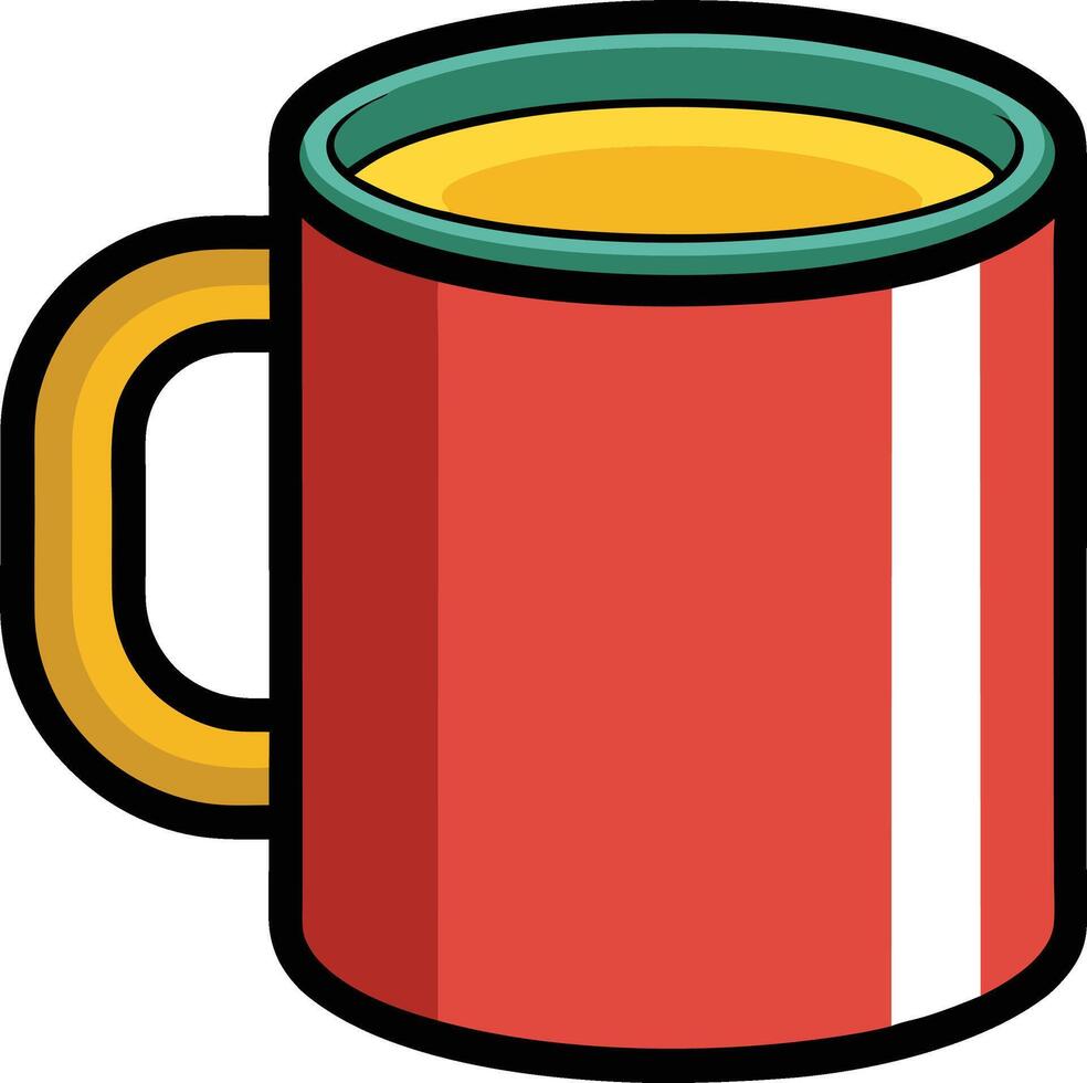 Minimalist mug design silhouttes style with white background vector