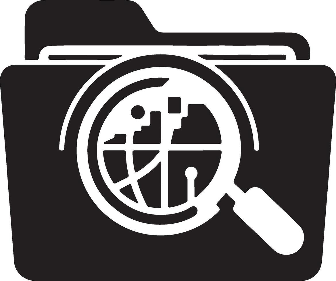Folder search design vector