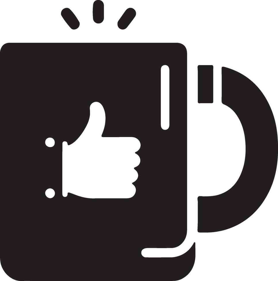 Mug icon silhouette with white background. vector
